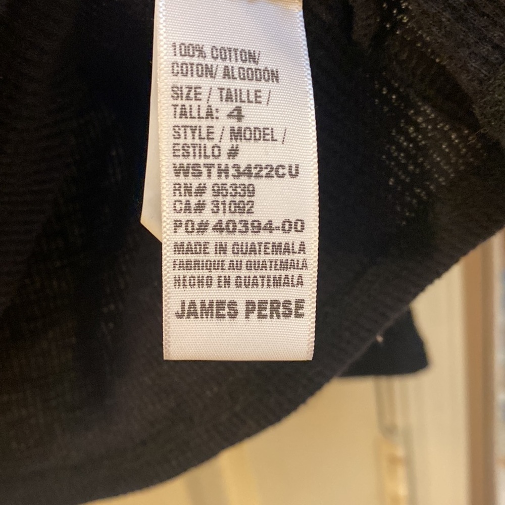 James Peres waffle v neck size 4 (large) VGUC black - Picture 3 of 3
